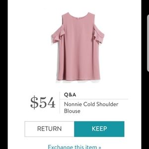 Q & A nonnie cold shoulder blouse